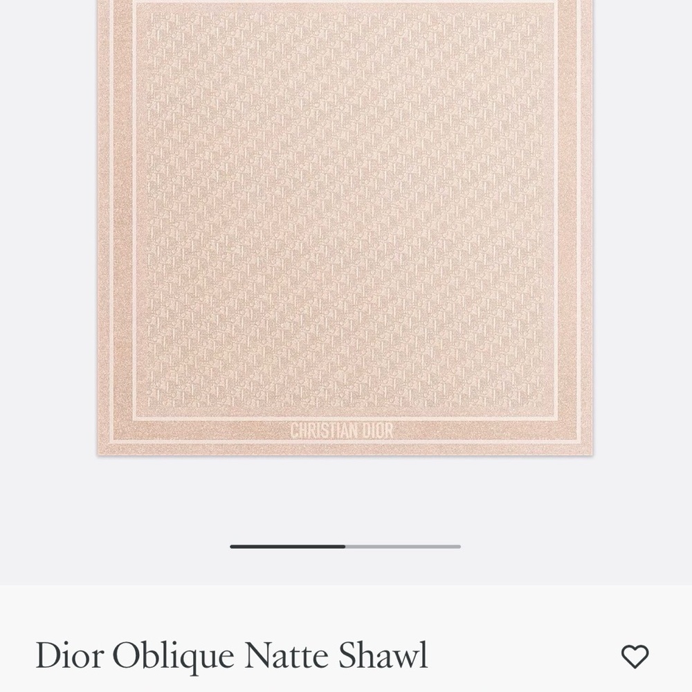 Dior Oblique Natte Shawl in Soft Cream